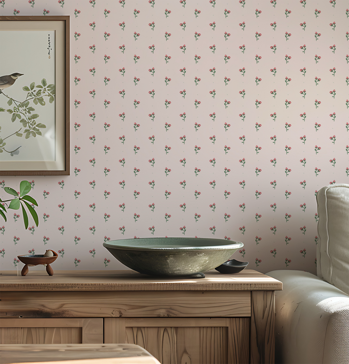 Pink Floral Wallpaper: Warm, Romantic & Made in Your Shade