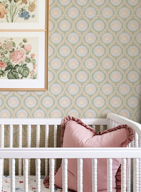 Pearl Summer Wallpaper in a Nursery